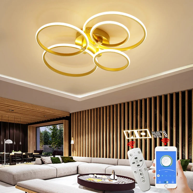 Dimming Gold LED Ceiling Lights